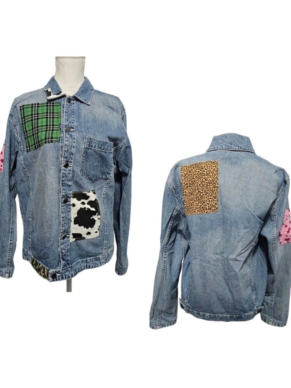 Upcycled Oversized Jean Jacket Medium - Picture 8 of 8